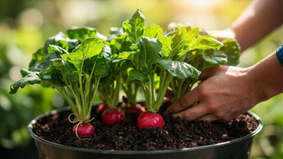 how to grow radishes in containers