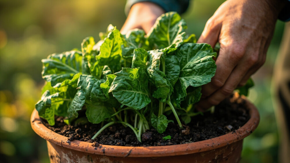 how to grow spinach in containers