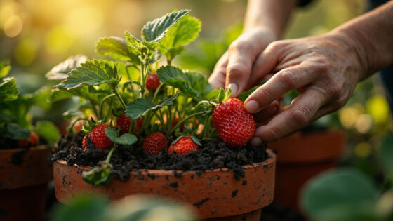 how to grow strawberries in pots