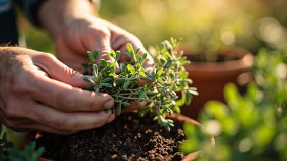 how to grow thyme from cuttings