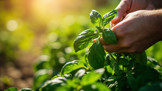 how to harvest basil