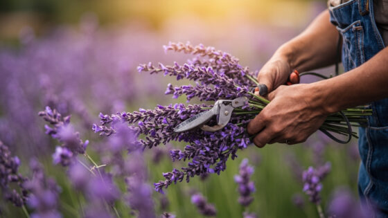 how to harvest lavender