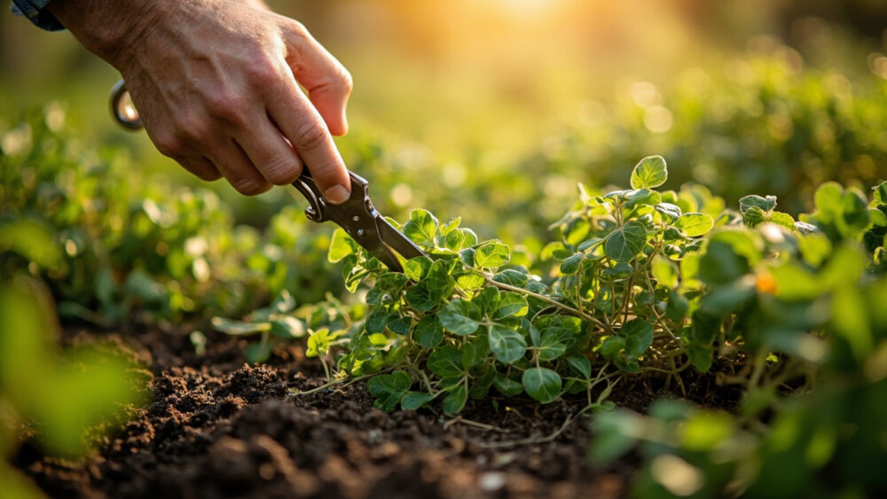 how to harvest marjoram