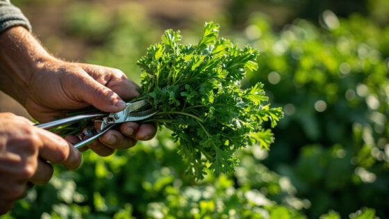 how to harvest parsley