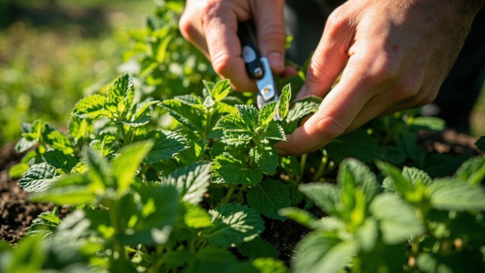 how to harvest peppermint