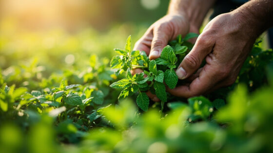 how to harvest spearmint