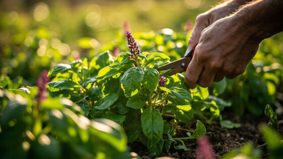 how to harvest thai basil