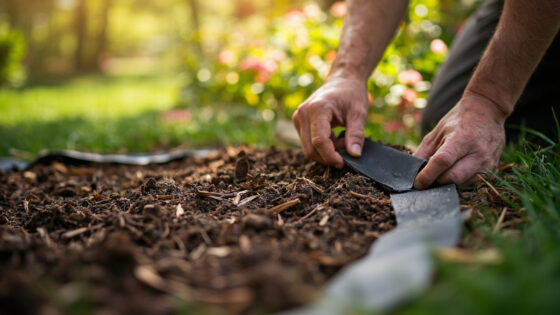 how to install landscape edging