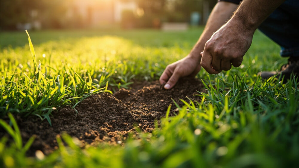 how to level a bumpy lawn