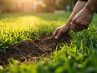 how to level a bumpy lawn