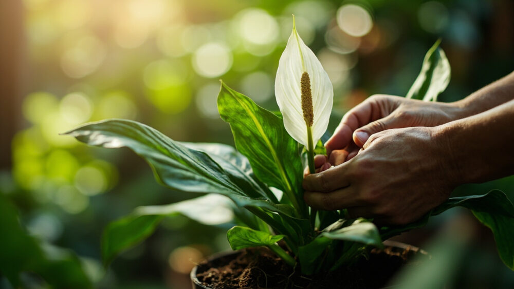 how to make peace lily bloom