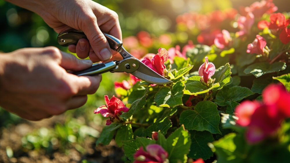 how to prune begonias