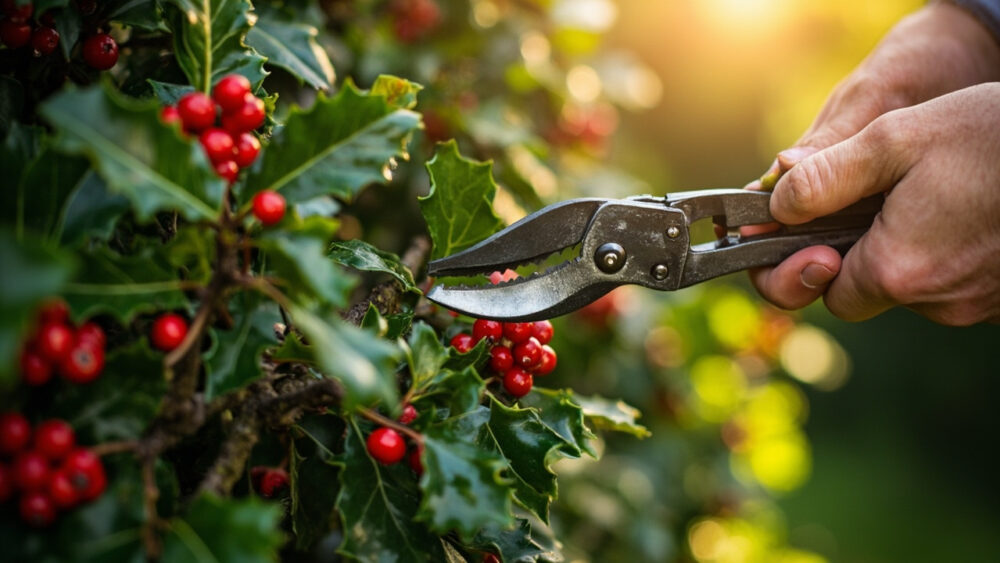 how to prune holly bushes