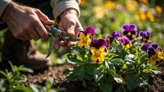 how to prune pansies