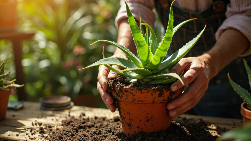 how to repot aloe vera