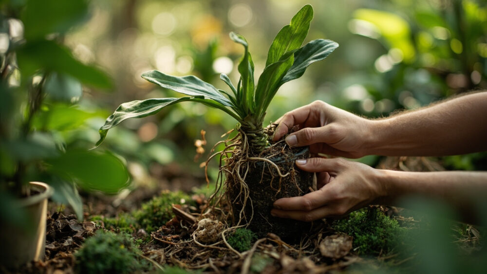how to repot orchid