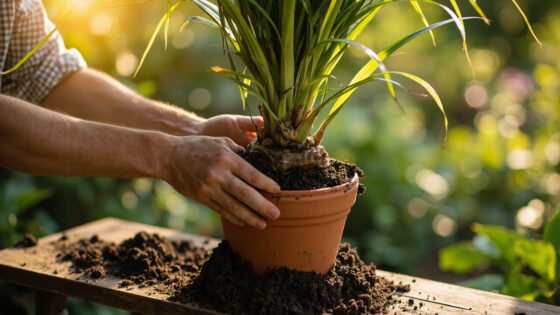 how to repot ponytail palm