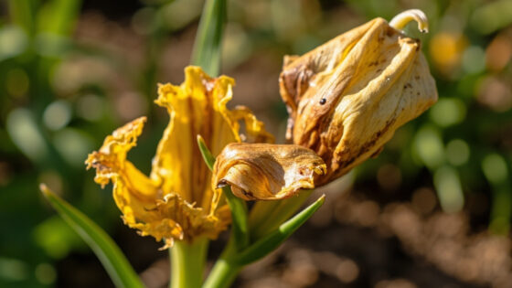 lilies wilting