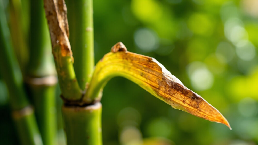 lucky bamboo leaves turning brown