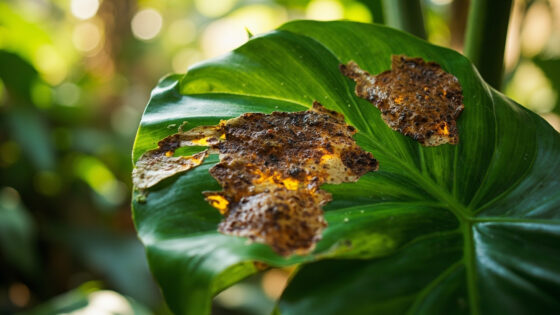monstera leaves turning brown