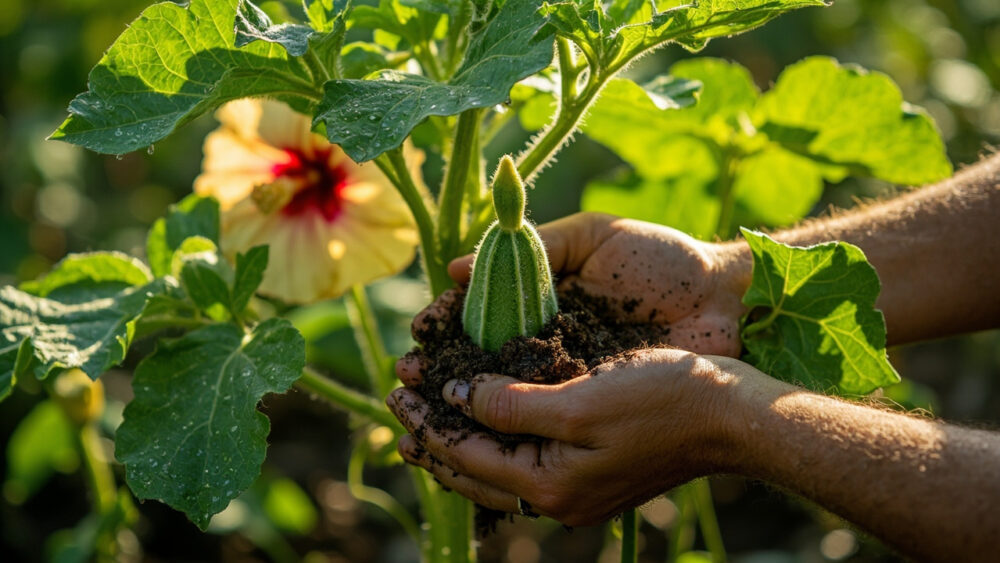 okra growing stages