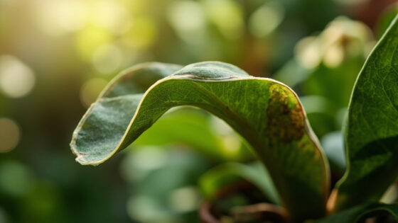 orchid leaves curling