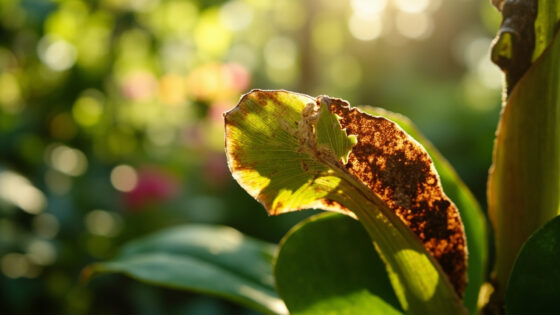 orchid leaves turning brown