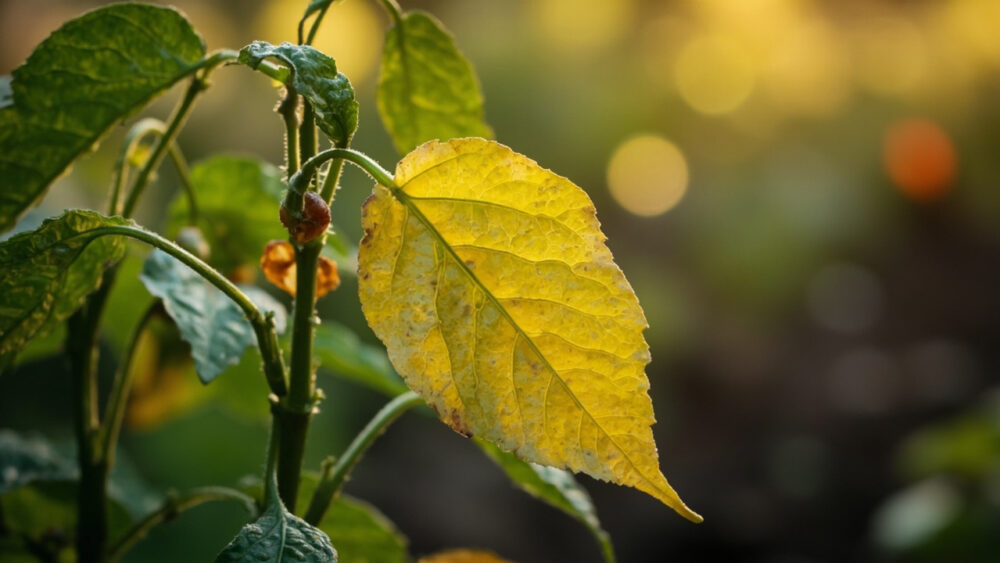 peppers leaves turning yellow