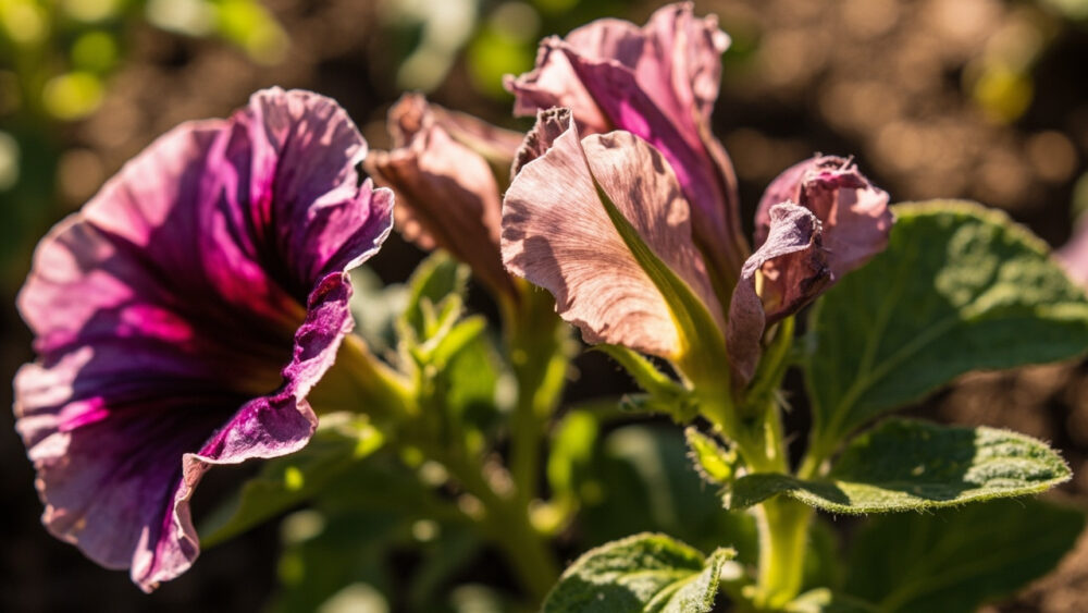 petunias wilting