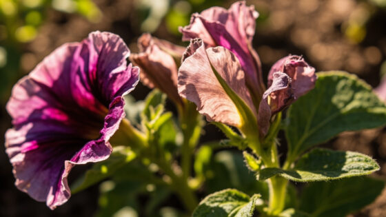 petunias wilting