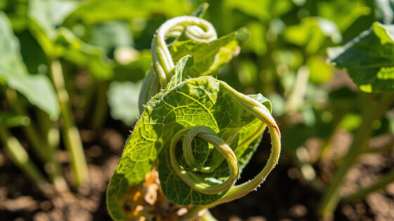 potato plant leaves curling