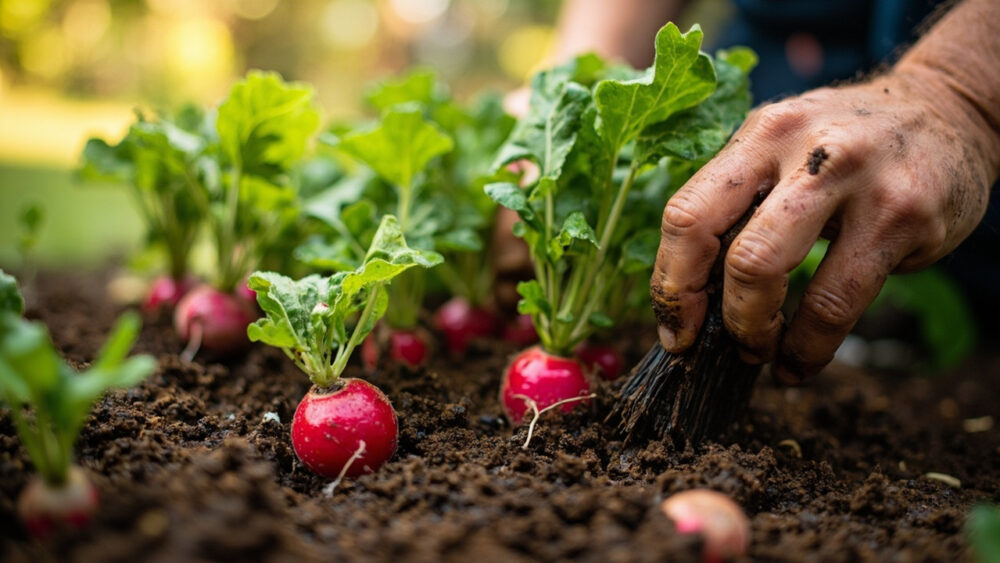 radishes growing stages