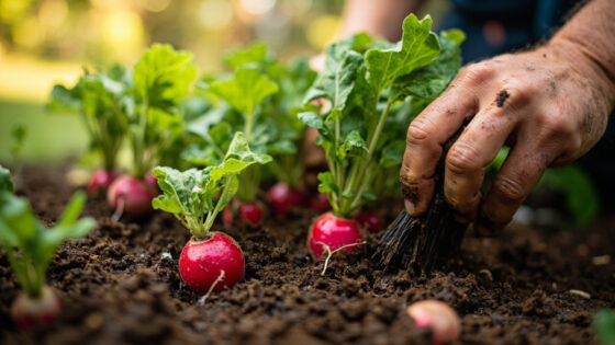 radishes growing stages