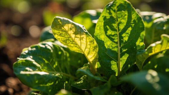 spinach leaves turning yellow