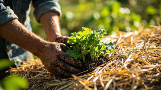 straw bale gardening