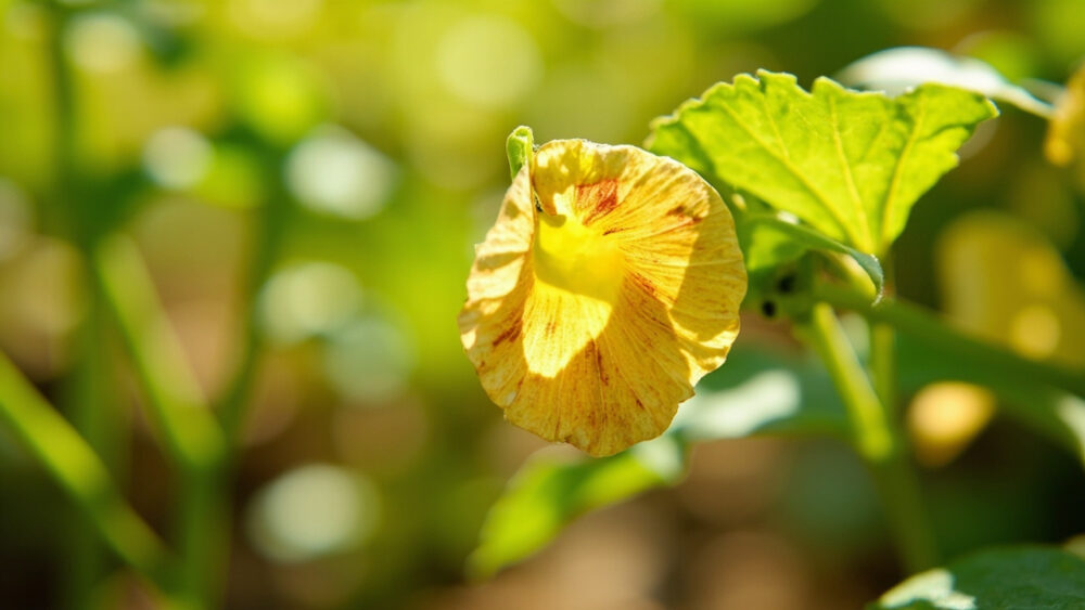 sweet peas leaves turning yellow