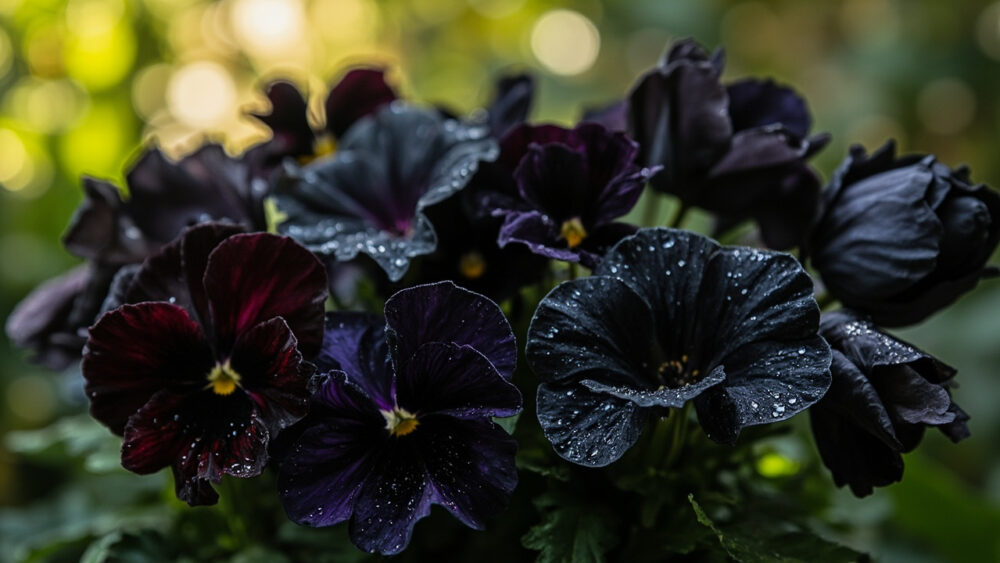 types of black flowers