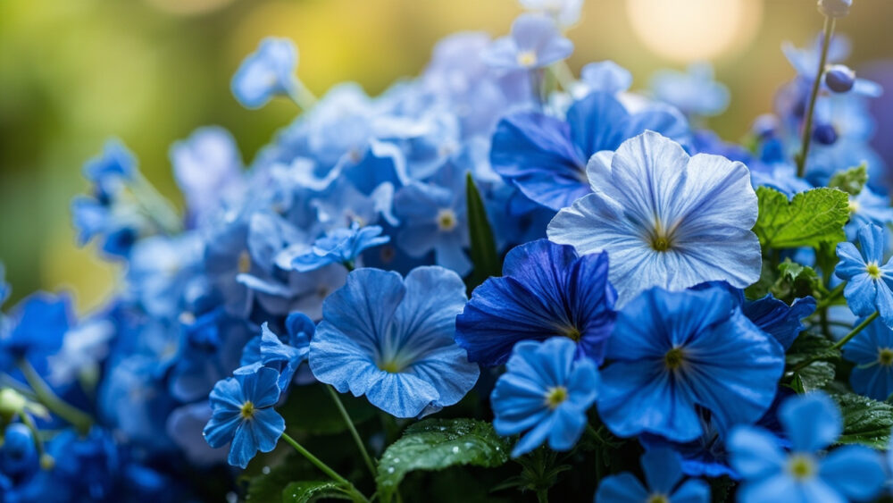 types of blue flowers