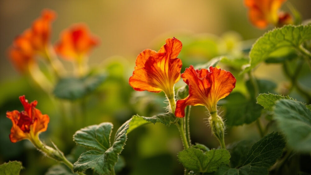 when do nasturtiums bloom