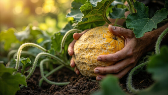 when to harvest cantaloupe