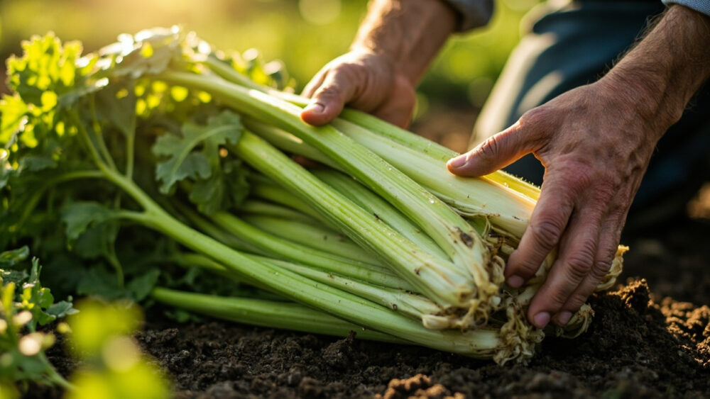 when to harvest celery