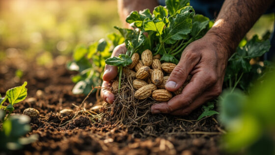 when to harvest peanuts
