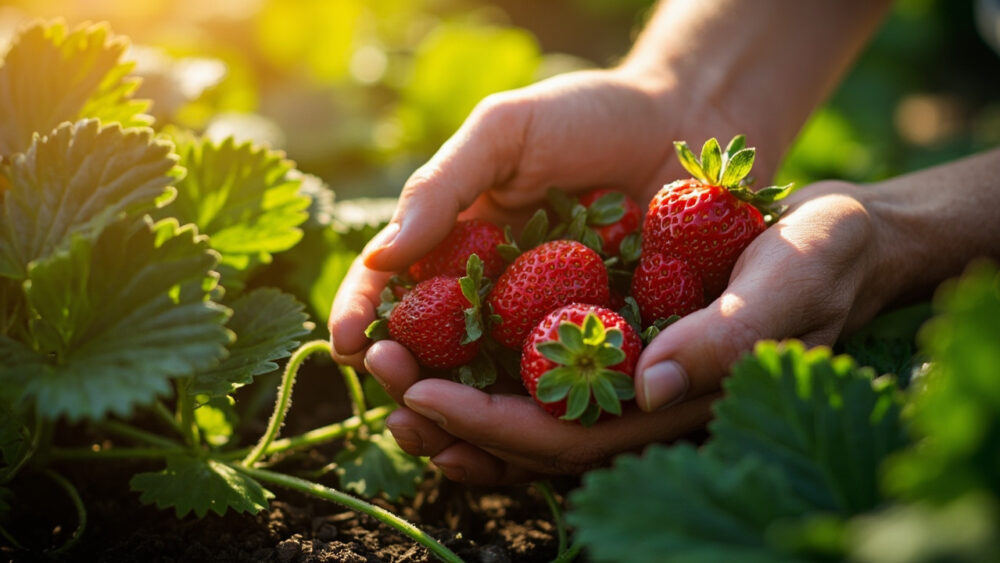 when to harvest strawberries