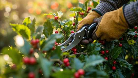 when to prune holly bushes