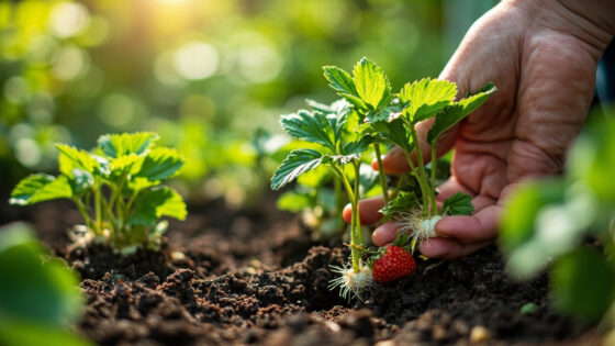 when to transplant strawberries