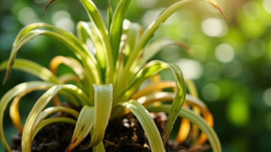 why is my spider plant turning yellow